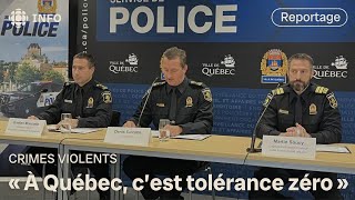 « À Québec c’est tolérance zéro »  le SPVQ s’attaque à la violence urbaine [upl. by Philana528]