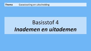 VMBO 4  Gaswisseling en uitscheiding  Basisstof 4 Inademen en uitademen  8e editie [upl. by Aneele]