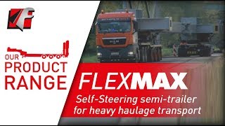 FAYMONVILLE FlexMAX  SelfSteering semitrailer for heavy haulage transport [upl. by Cirek178]