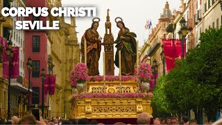 WALK SPAIN Beautiful Seville CORPUS CHRISTI 2022 CITY WALK [upl. by Aihsilef]