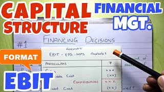 1 Capital Structure  Financing Decision  Financial Management  BCOM  BBA  CMA [upl. by Ettevad]