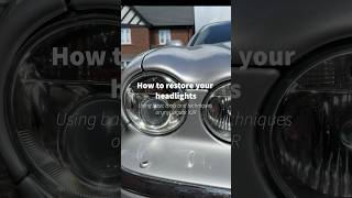 How to restore UV damaged headlights at home restoration Jaguar XJR detailing cars british [upl. by Nicholl]