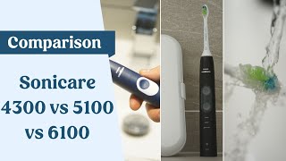 Philips Sonicare ProtectiveClean 4300 vs 5100 vs 6100  UK [upl. by Doowrehs]