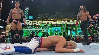 The Rock Pins Cody Rhodes Sami Zayn Dethrones Gunther WWE WrestleMania 40 Night 1 Live Review [upl. by Kammerer64]