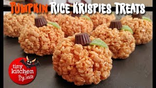 Pumpkin Rice Krispies Treats feat Anslee Tatum  Tiny Kitchen Big Taste [upl. by Fine]