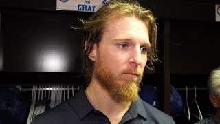 Texas Rangers Jon Gray on beating Angels injury concern [upl. by Ominorej]