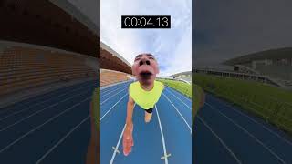 Can you win the 50meter race Firstperson perspective 100meter track and field sprint insta36 [upl. by Tori]