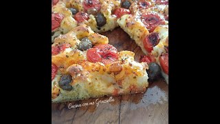 FOCACCIA PUGLIESE SENZA IMPASTO  Ricette di Cucina con me Graziella [upl. by Loram]