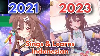 Korone Sings amp Learns Indonesian Development  20212023 [upl. by Enoj]