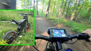 Ebike Street and Off Road Compilation 12000w Stealth Bomber Enduro [upl. by Cirdahc819]