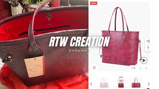 Unboxing and Review of universityoffice tote bag from RTW Creations…👜❤️ [upl. by Monarski]