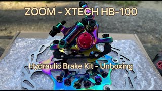 ZOOM XTECH HB100  Line Pull HYDRAULIC BIKE BRAKE KIT UNBOXING  Ebike MTB Road Gravel Trail EMTB [upl. by Navinod236]