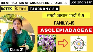 Asclepiadaceae Family 🏵️  Floral diagram and formulas  Taxonomy  Economic importance [upl. by Quartis]