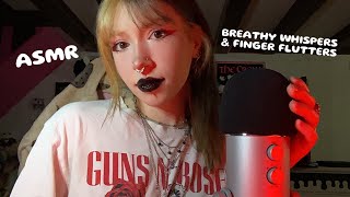 Breathy Up Close Whispering amp Finger Fluttering ASMR  Hand Sounds Rambling [upl. by Avelin]