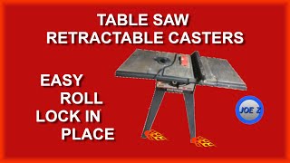 Table Saw retractable casters from recycled materials [upl. by Apul851]