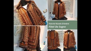 Tutorial uncinetto Giacca Cardigan Nuvola DAmbra Prima Parte [upl. by Nedyrb20]