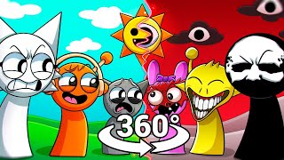 INCREDIBOX SPRUNKI Vs HORROR VERSIONS Animation 360° VR [upl. by Ceporah]