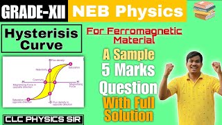 Hysterisis Property of Ferromagnetic Material  A Sample 5 Marks Question With Solution  By CLC Sir [upl. by Ayota947]