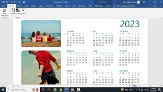 how to change the date on a calendar template in word [upl. by Craggy]