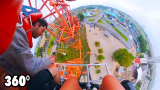 Mumbo Jumbo Flamingo Land  VR ONRIDE  360° El Loco coaster POV [upl. by Dulciana]