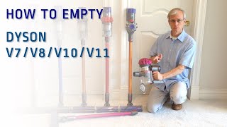 How to Empty the Dyson V7V8V10V11 [upl. by Lirrehs]