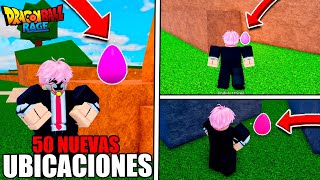 ¡UBICACIONES DE LOS 50 HUEVOS  DRAGON BALL RAGE  ROBLOX 🐰✨ [upl. by Alita]