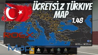 Ets 2 Roextended Free 148 ÜCRETSİZ TÜRKİYE HARİTASI ROEX MAP [upl. by Tiffanle]