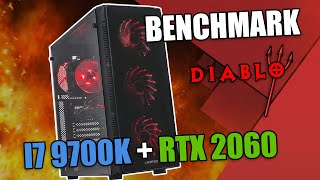 Core i7 9700K  RTX 2060  Testes em 2K  Aero G  Diablo [upl. by Oshinski]