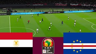 مباراة مصر 2 ضد 2 الرأس الأخضر CAF 2024  محاكاة لعبة فيديو PES 2021 [upl. by Rimidalb]