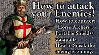 Stronghold Crusader  How to attack your Enemies  Tutorial for NO RULES w NightMare 1080pHD [upl. by Notlehs408]