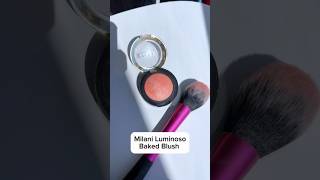 MILANI BAKED BLUSH Review  shade LUMINOSO makeup makeupreview blush beautytips beautyblogger [upl. by Aelc93]