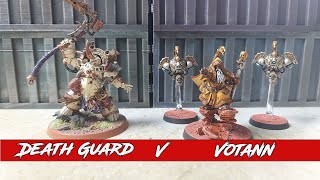 Death Guard v Votann 10th edition Warhammer 40k Battle Report [upl. by Ahon]