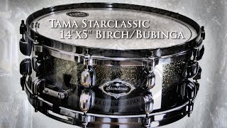 Tama Starclassic BubingaBirch Snare Drum Demo [upl. by Akilam]