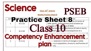 Solved Science Practice Sheet8Class10Competency Enhancement planPSEBPSEBEDUCATE [upl. by Lennie]