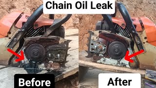 How to make Stihl Chainsaw Chain Oil Leak Problem at Home Hous [upl. by Bauske]