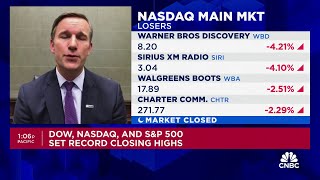 All three major averages see record closing highs [upl. by Anoyk]