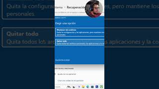 Restablecer pc a estado de fabrica Sin Perder Archivos windows laptop configuración windows11 [upl. by Goddart]