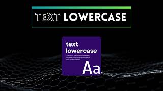 Text Lowercase App [upl. by Haneehs]