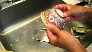 HOW TO SHARPEN A KNIFE  Using the Bottom of a Bowl  FAST amp EASY [upl. by Rachelle]