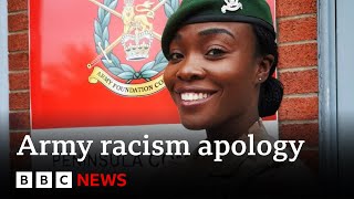 British Army issue racism apology to black ‘poster girl’ soldier  BBC News [upl. by Broder701]