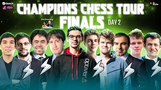 Champions Chess Tour Finals Day 02  ft Carlsen Anish Radjabov  Live commentary [upl. by Koy]