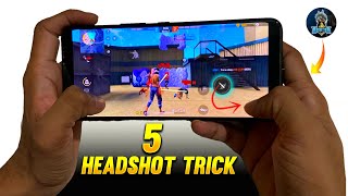 Raistar Secret Top 5 Onetap Headshot Trick  5 Desert Eagle Aimlock Headshot Trick  Free Fire Max [upl. by Jenkel559]