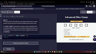 Algorithmic Thinking Dice Game 17 [upl. by Wendt561]