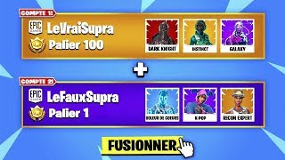 COMMENT quotFUSIONNERquot DEUX COMPTES FORTNITE en 3 MINUTES [upl. by Mcnutt745]