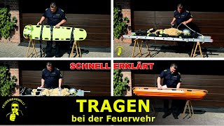 Tragen bei der Feuerwehr nach FwDV1 Schnellübersicht [upl. by Ikkim]