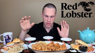 Red Lobster Harborside Lobster amp Shrimp and Admirals Feast • Seafood Mukbang [upl. by Aloz]