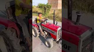 Chhota baccha mini tractor chala raha hai funny comedy baby [upl. by Anitnamaid]