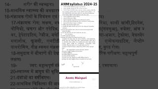 Anm Vacancy 20242025 Syllabus [upl. by Anuqahs]