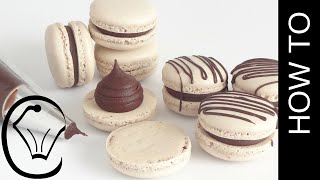 Foolproof Easy Mocha French Macarons With Chocolate Ganache by Cupcake Savvys Kitchen [upl. by Ecirtnom261]