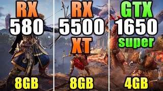 RX 580 vs RX 5500 XT vs GTX 1650 Super  Updated Benchmarks in 2023 [upl. by Giselle168]